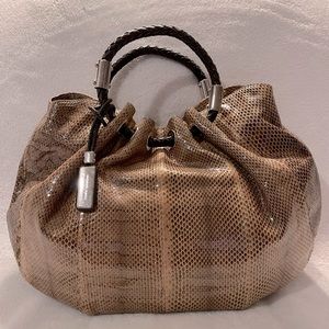 Michael Kors Brown Snake Skin Vintage Hobo